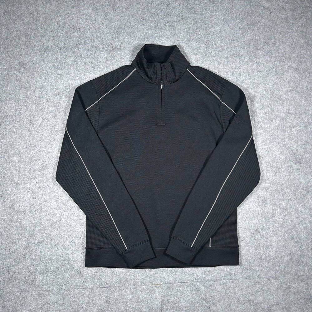 Cutter & Buck Quarter Zip Pullover Mens Small Black CB DryTec‎ Golf Activewear